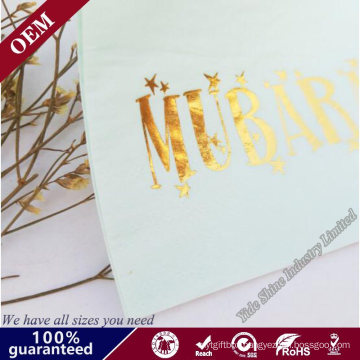 Soft Printed Logo Dinner Gold Foil Napkin Tissue Paper